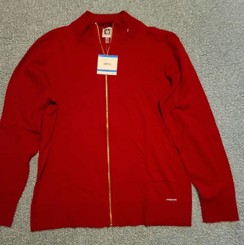 Women's Red Gold colored front zipper